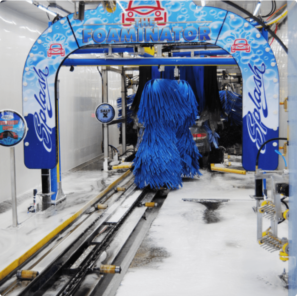Inside a Splash car wash